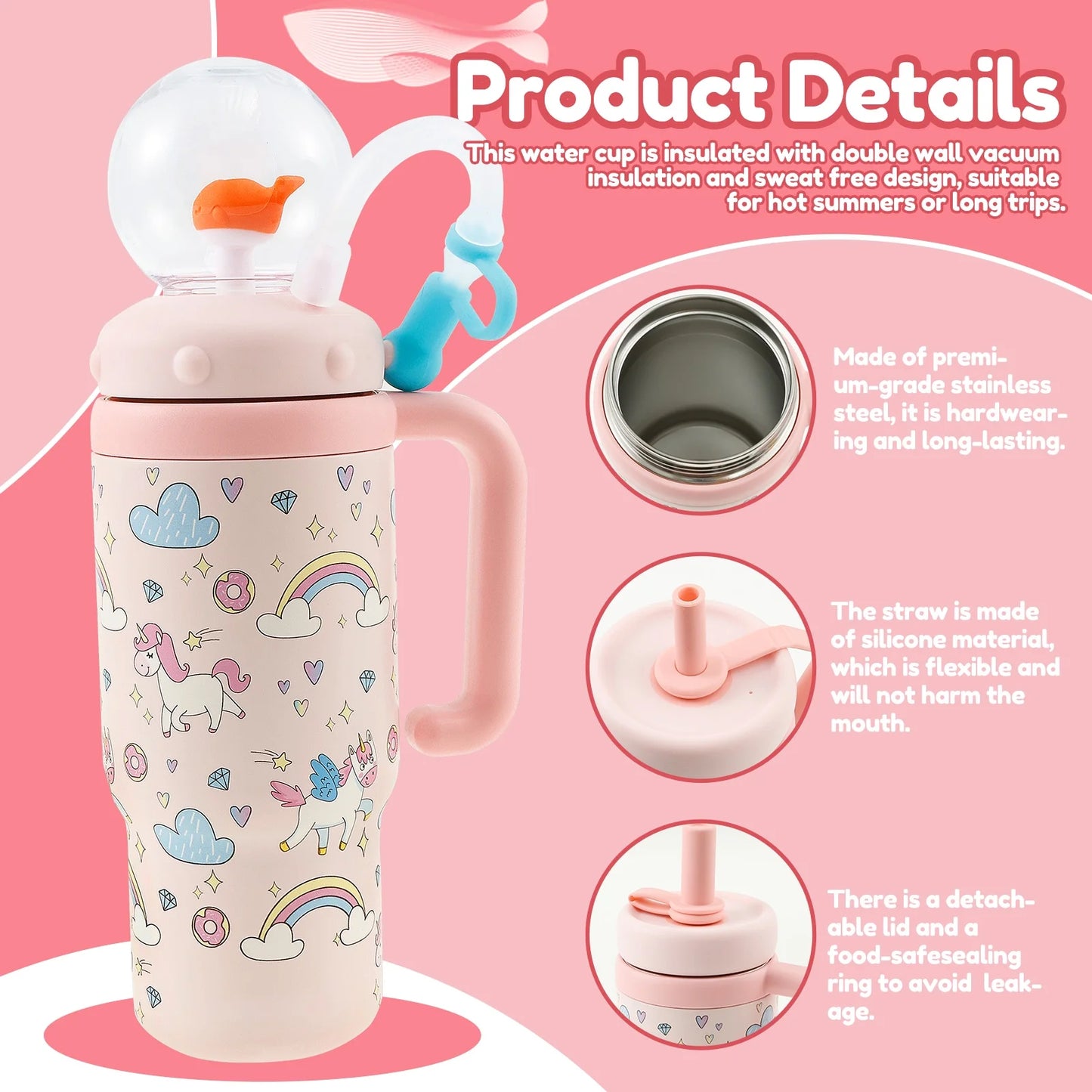 Whale Splash Tumbler™ – Leak-Proof Kids & Adults Fun Drinking Cup (24oz)
