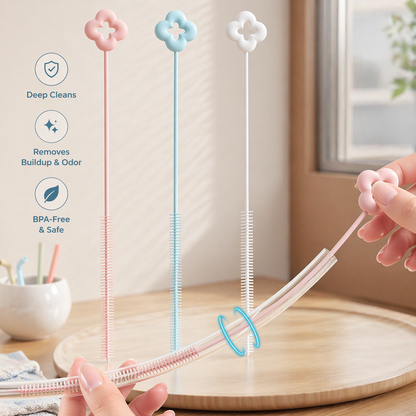 Deep Clean Straw Brush Set – Removes Buildup & Odor from Tumblers