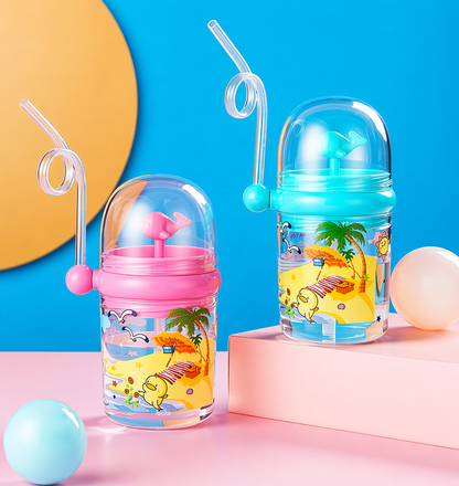 Magic Whale Sippy Cup – Spill-Proof Kids Water Bottle