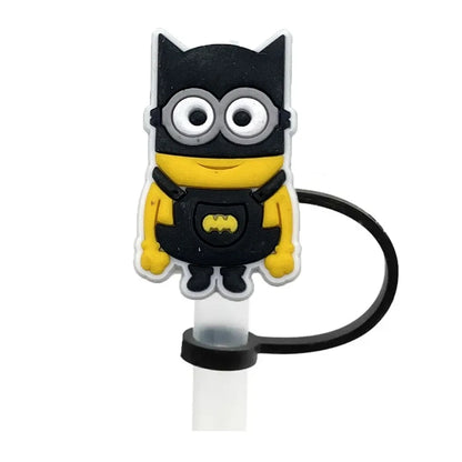 Mini Yellow Character Straw Covers (Fun Cartoon Style)