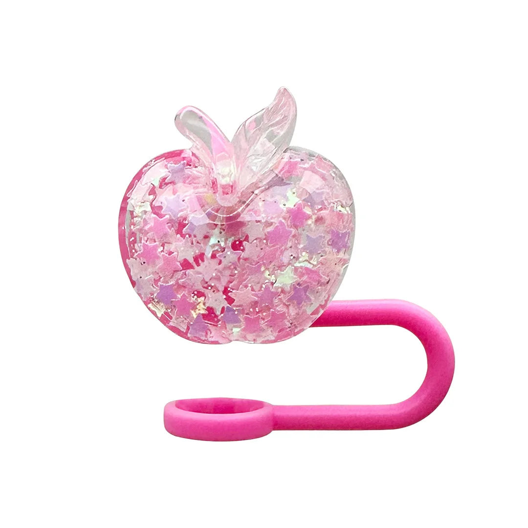 Kawaii Strawberry Straw Toppers – Spill-Proof & Dust-Proof Silicone Caps
