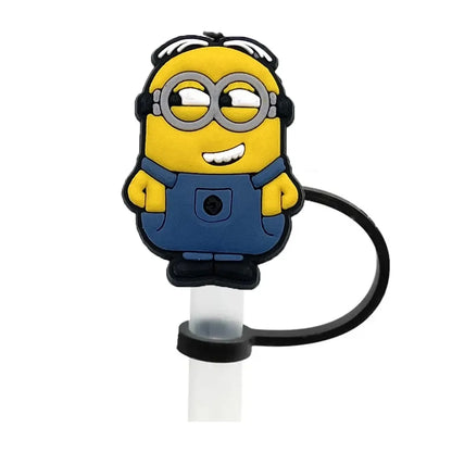 Mini Yellow Character Straw Covers (Fun Cartoon Style)