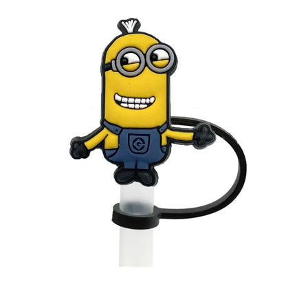 Mini Yellow Character Straw Covers (Fun Cartoon Style)