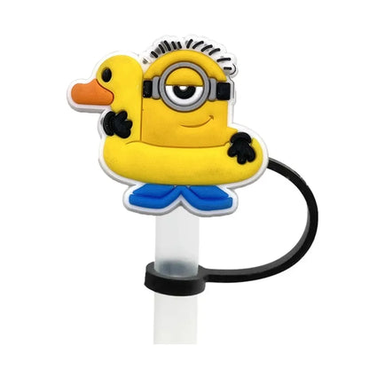 Mini Yellow Character Straw Covers (Fun Cartoon Style)