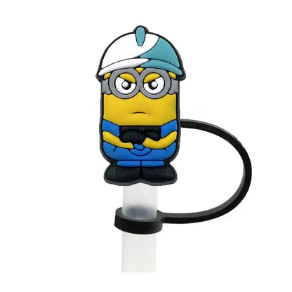 Mini Yellow Character Straw Covers (Fun Cartoon Style)