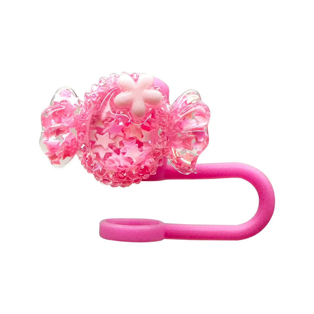 Kawaii Strawberry Straw Toppers – Spill-Proof & Dust-Proof Silicone Caps