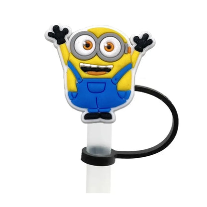 Mini Yellow Character Straw Covers (Fun Cartoon Style)