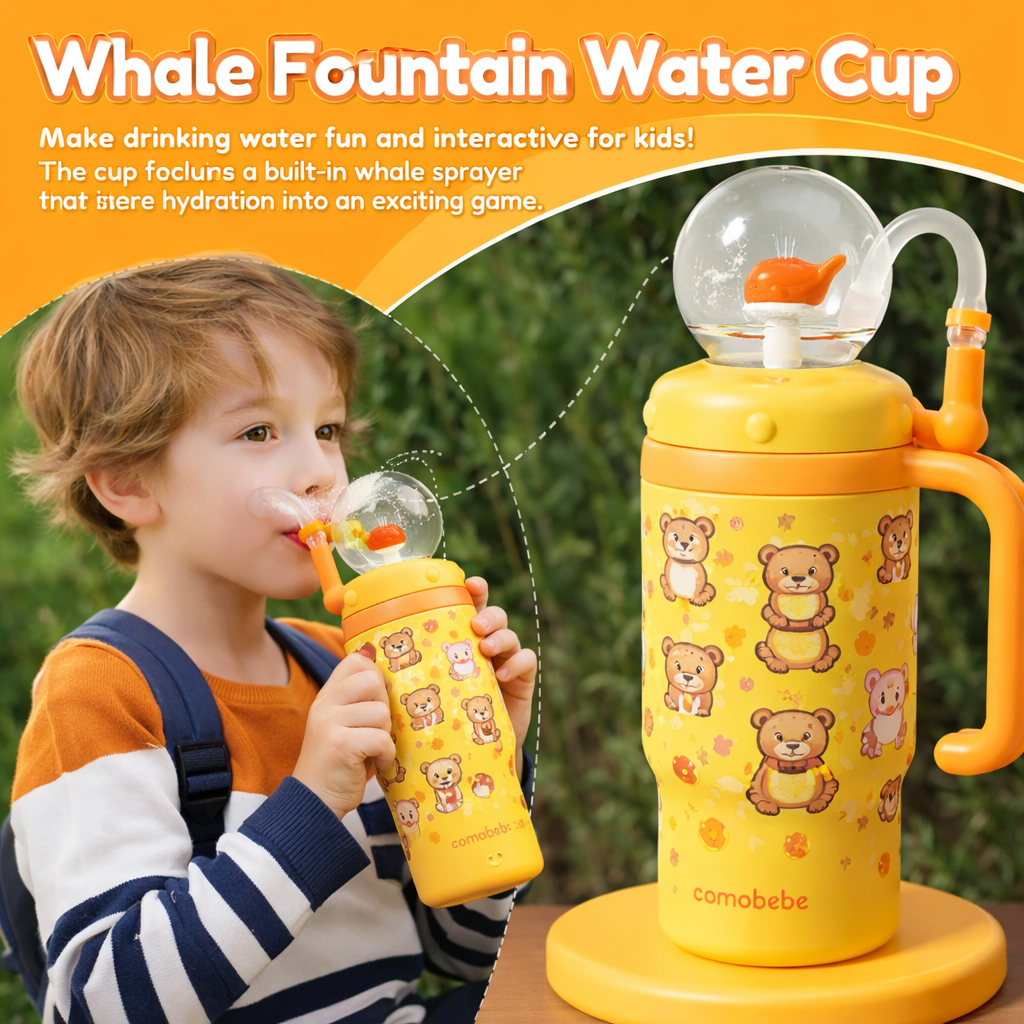 Whale Splash Tumbler™ – Leak-Proof Kids & Adults Fun Drinking Cup (24oz)